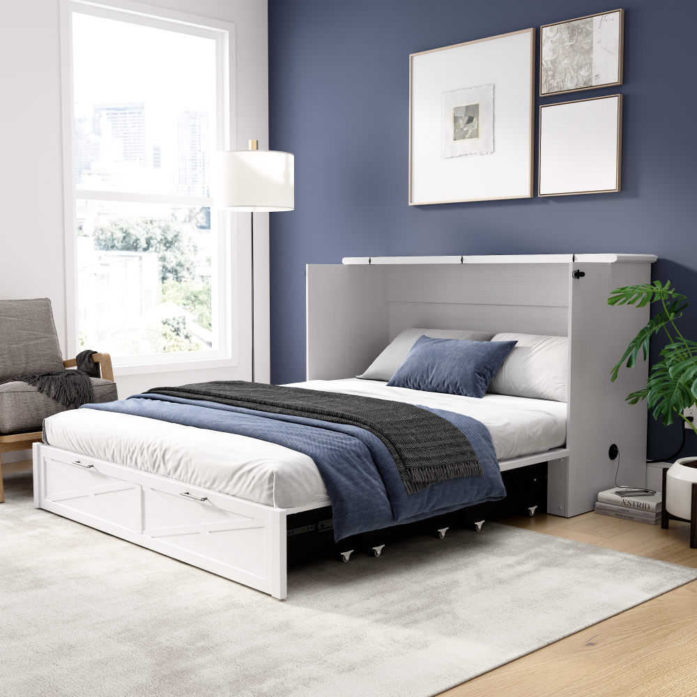 Key West Murphy Cabinet Bed with Pullout Drawer