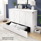 Key West Murphy Cabinet Bed with Pullout Drawer