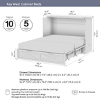 Key West Murphy Cabinet Bed with Pullout Drawer