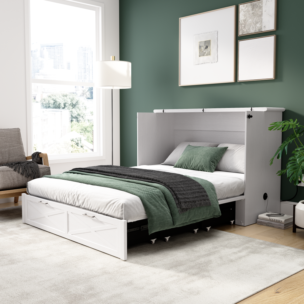Key West Murphy Cabinet Bed with Pullout Drawer
