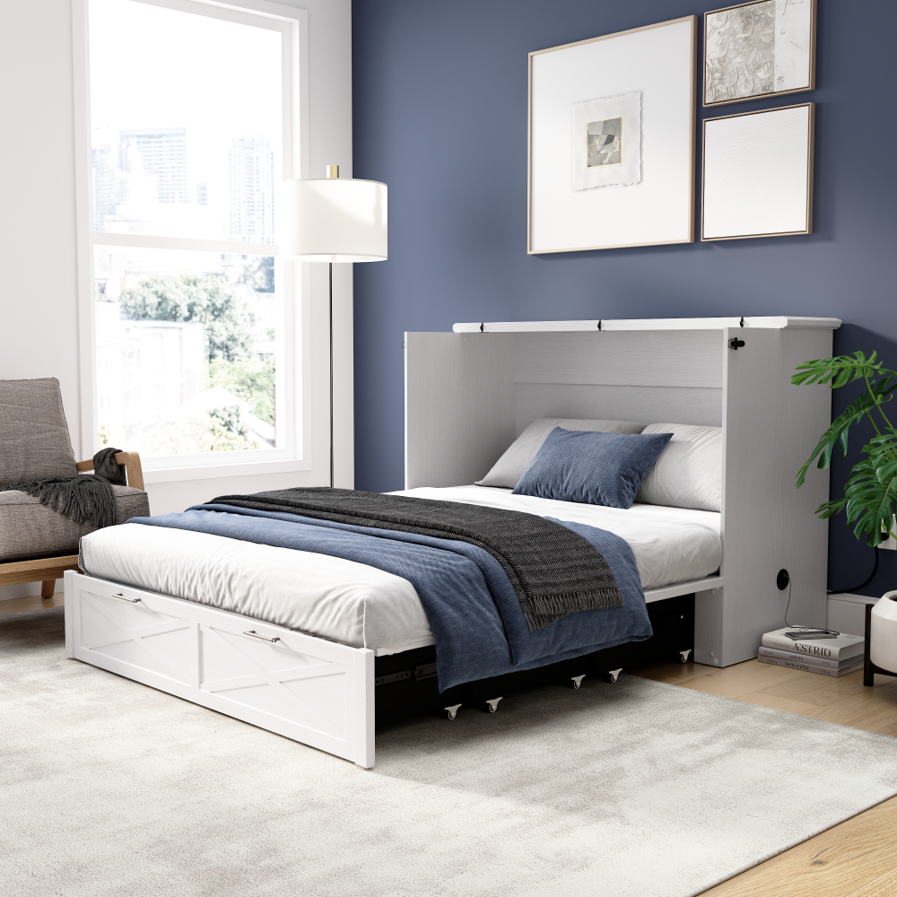 Key West Murphy Cabinet Bed with Pullout Drawer