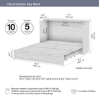 Key West Murphy Cabinet Bed with Pullout Drawer