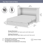 Key West Murphy Cabinet Bed with Pullout Drawer