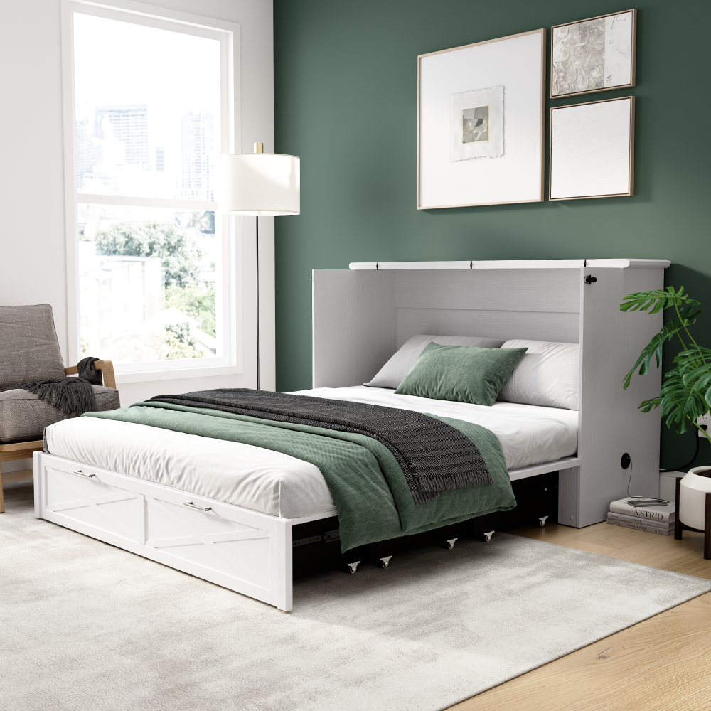 Key West Murphy Cabinet Bed with Pullout Drawer