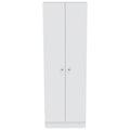 71" White Wood Two Door Pantry Or Storage Closet