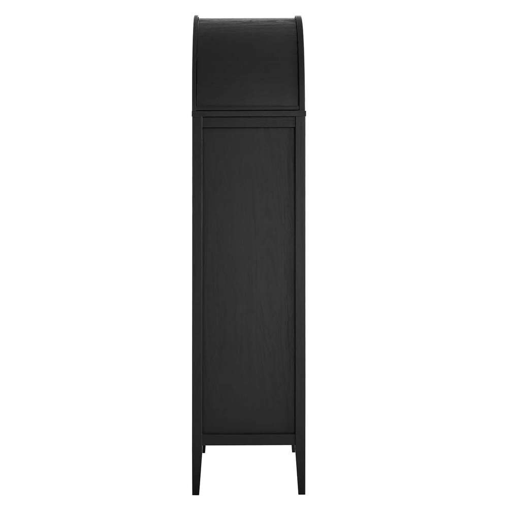 Nolan Tall Storage Display Cabinet EEI-6639-BLK-OAK in Black Oak