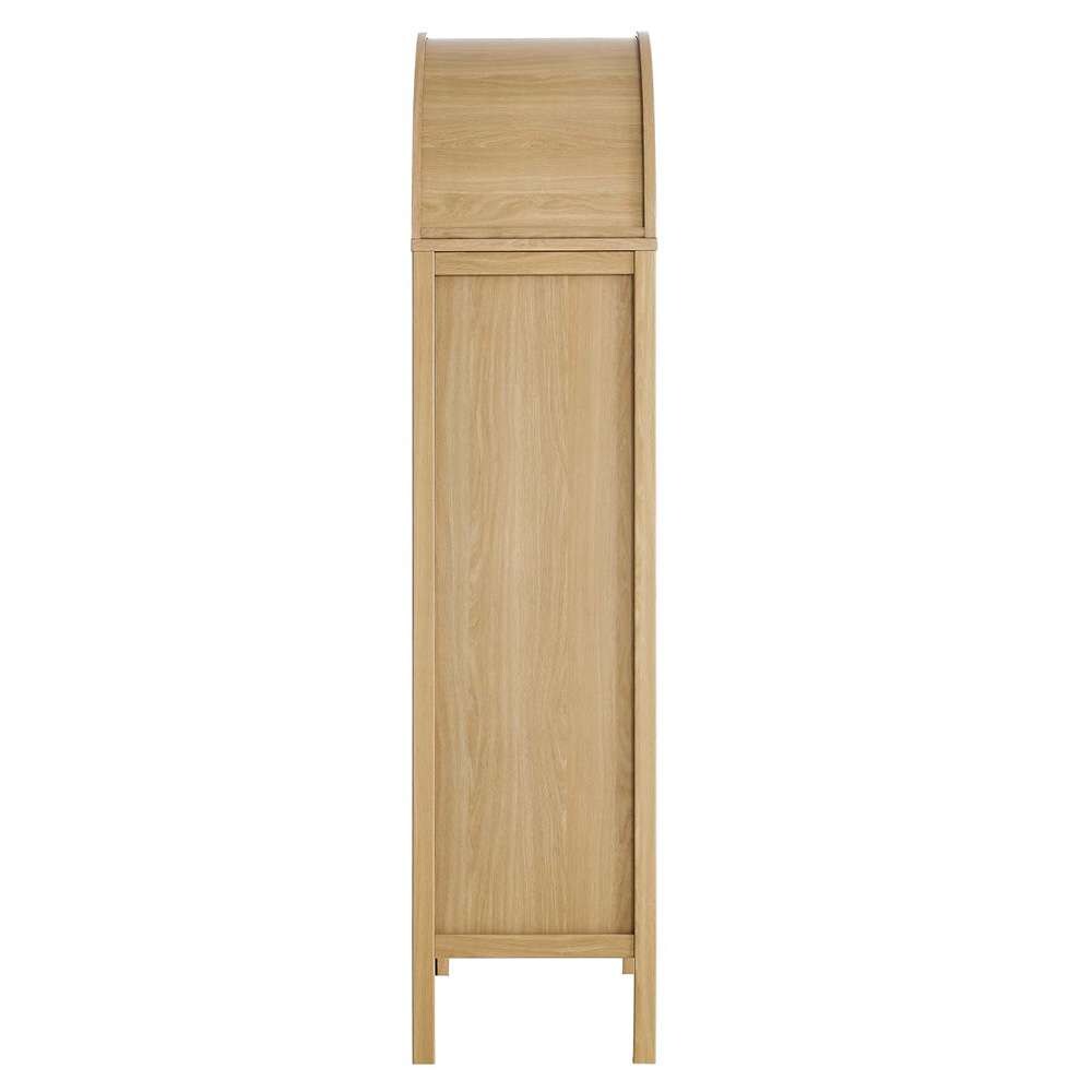 Tessa Tall Storage Display Cabinet EEI-6638-OAK in Oak