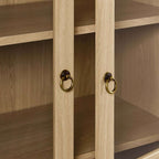 Tessa Tall Storage Display Cabinet EEI-6638-OAK in Oak