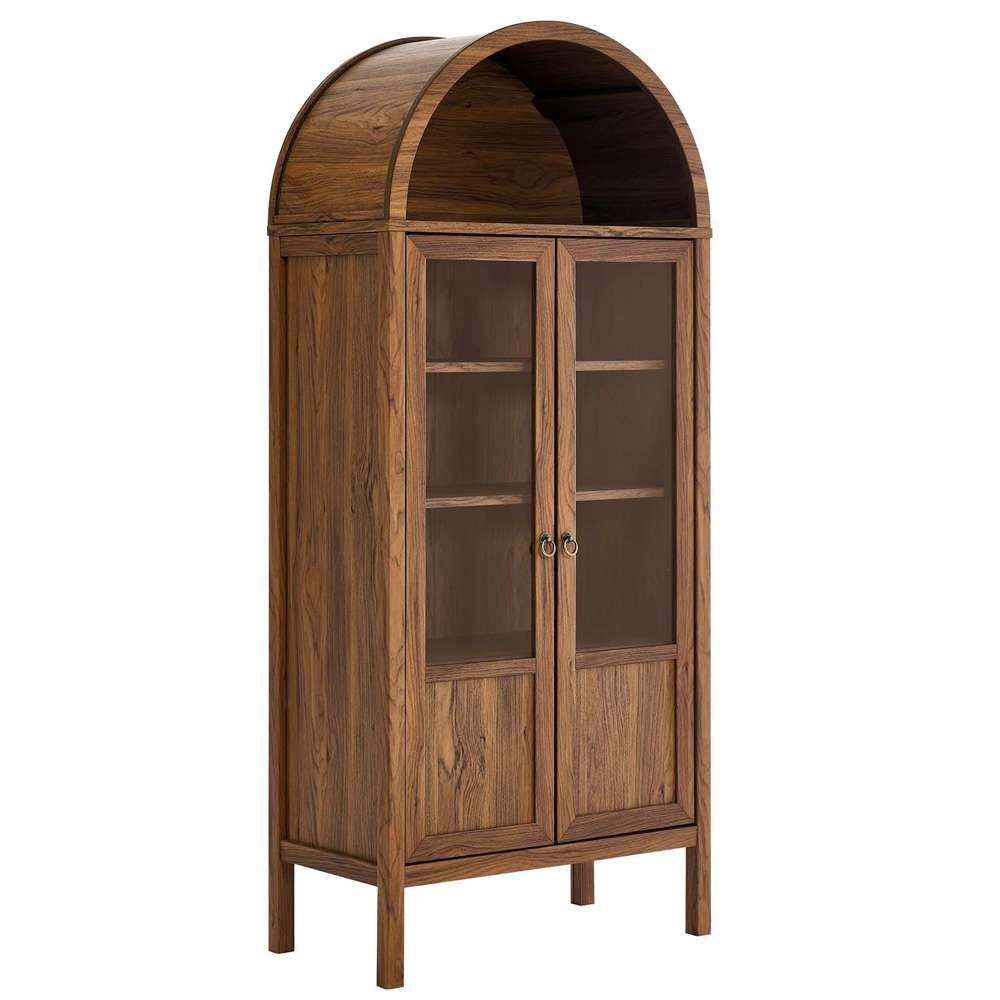 Tessa Tall Storage Display Cabinet EEI-6638-WAL in Walnut