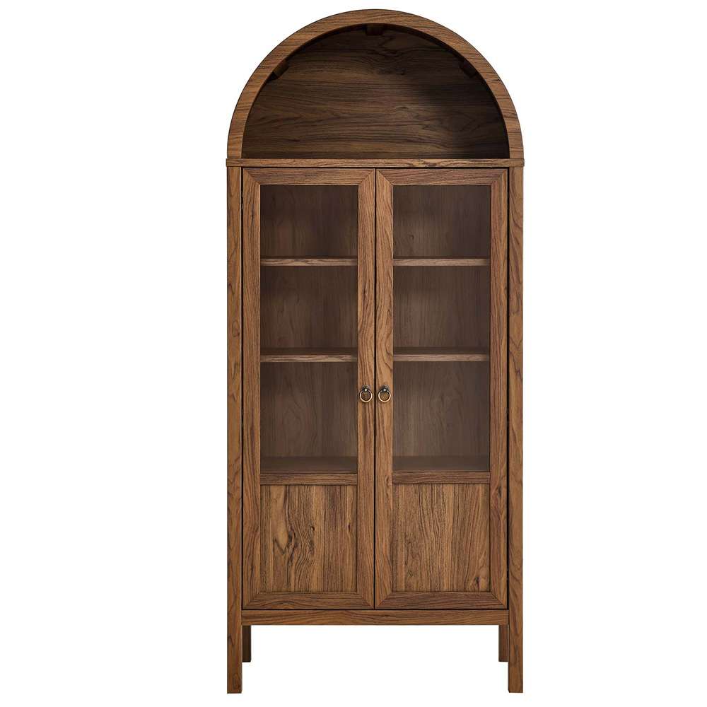 Tessa Tall Storage Display Cabinet EEI-6638-WAL in Walnut