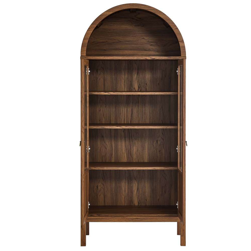 Tessa Tall Storage Display Cabinet EEI-6638-WAL in Walnut