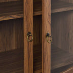 Tessa Tall Storage Display Cabinet EEI-6638-WAL in Walnut