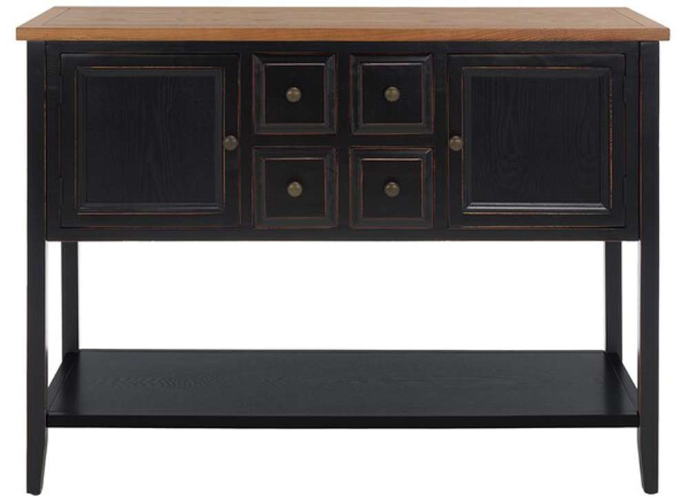 Charlotte Sideboard AMH6517D in Black / Oak
