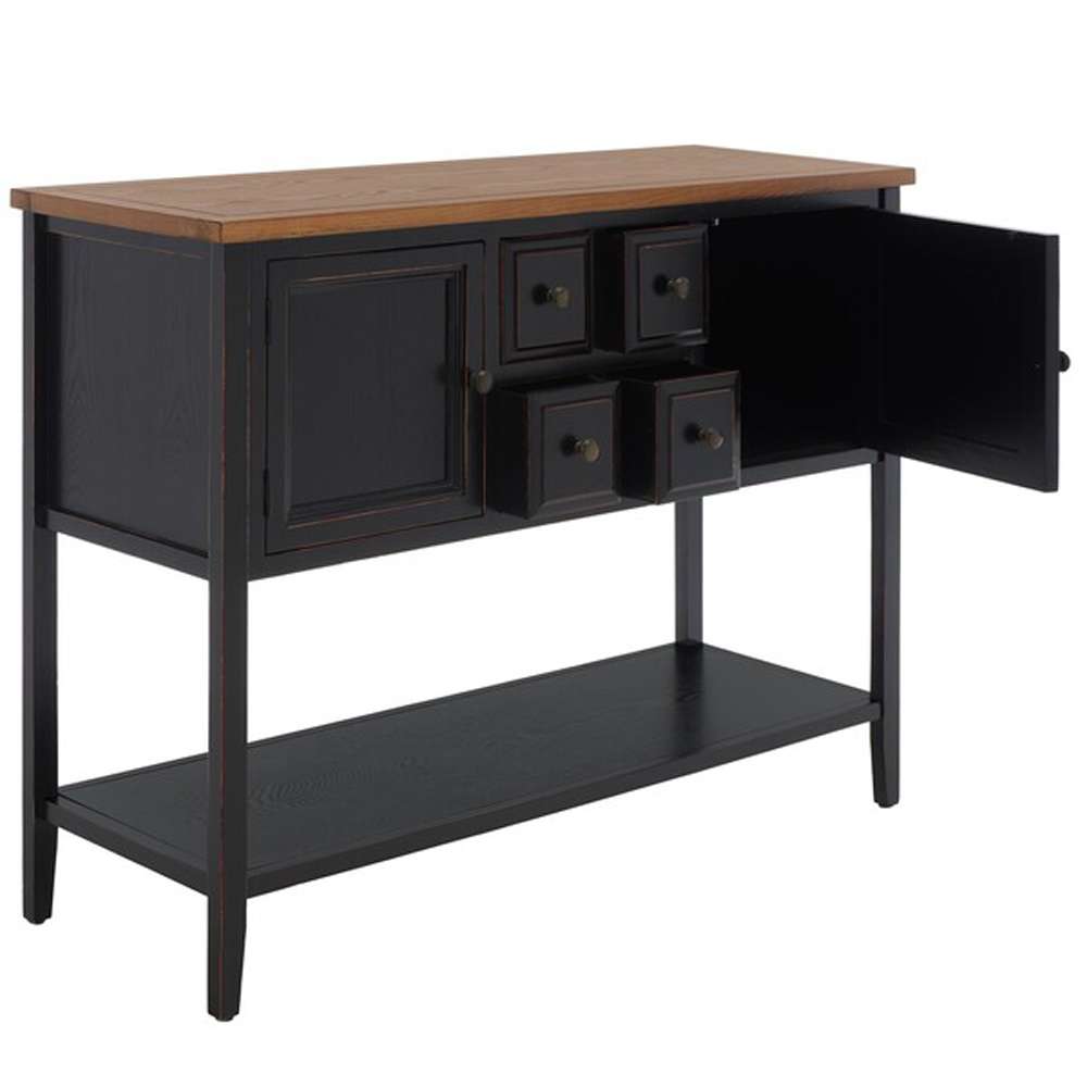 Charlotte Sideboard AMH6517D in Black / Oak