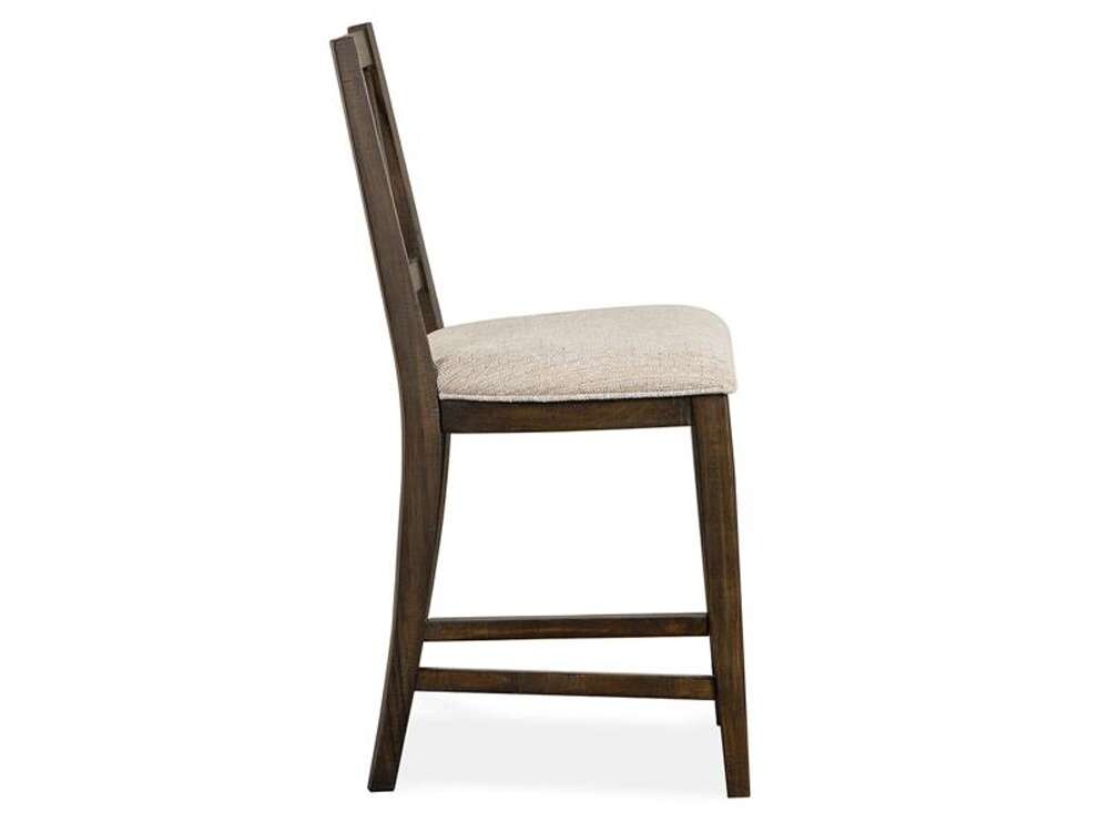 Wood Counter Chair w/Upholstered Seat Set of 2 D4399-82