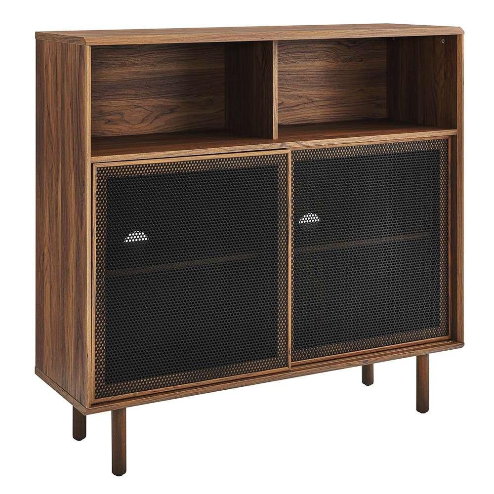 Kurtis 47in Display Cabinet EEI-6237-WAL in Walnut