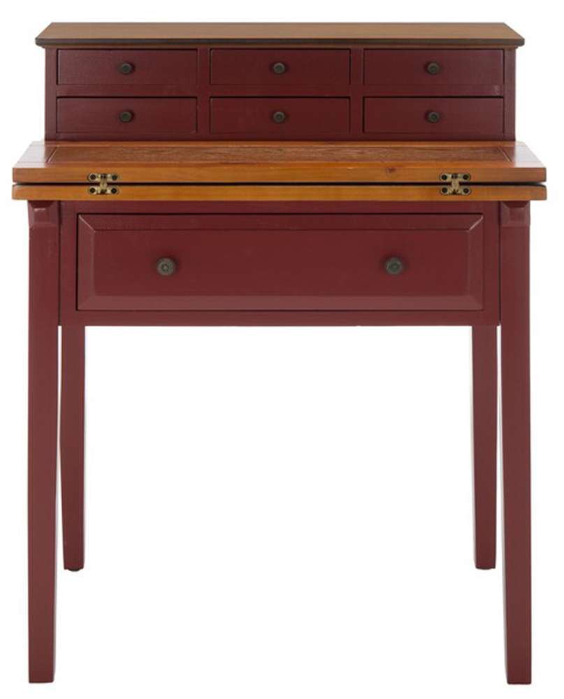 American Home Abigail Fold Down Desk in Cherry and Oak
