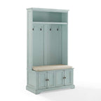 Holbrook Hall Tree CF6039-BL in Distressed Seafoam Blue/Oatmeal
