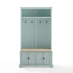 Holbrook Hall Tree CF6039-BL in Distressed Seafoam Blue/Oatmeal