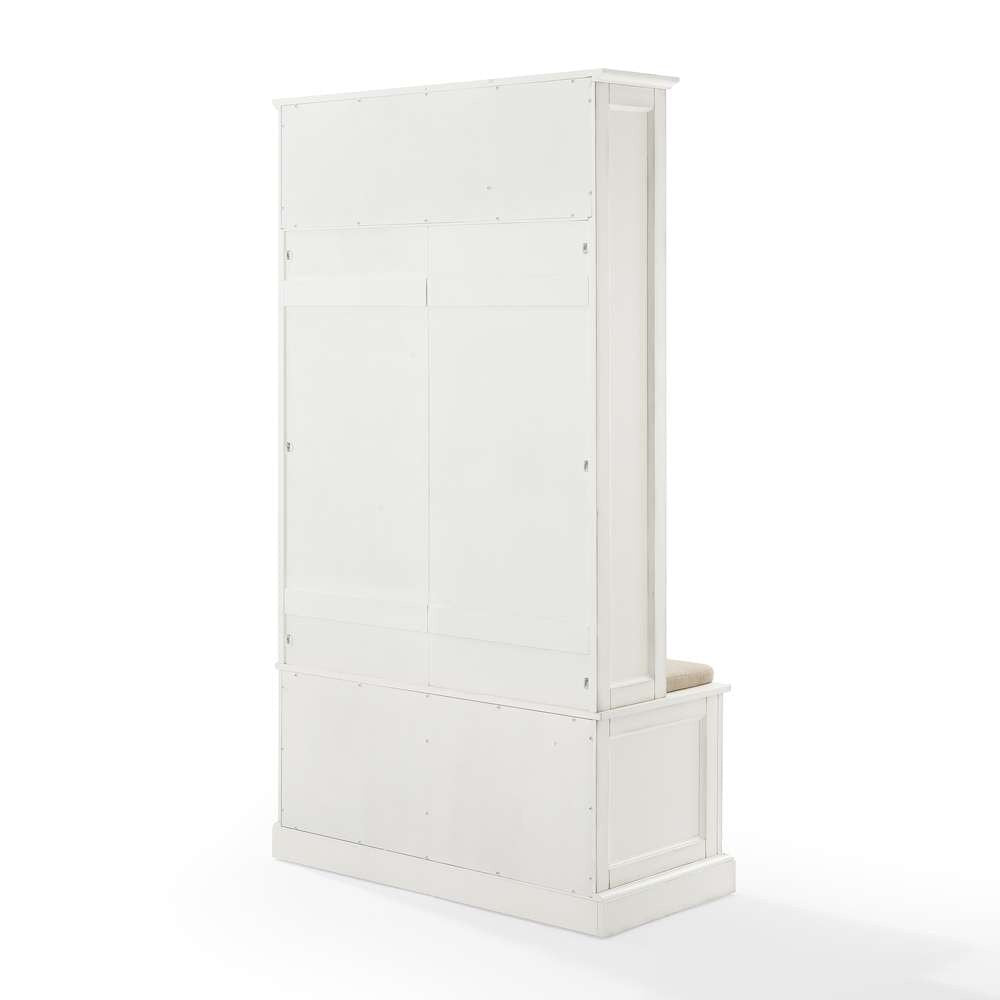 Holbrook Hall Tree CF6039-WH in Distressed White/Oatmeal