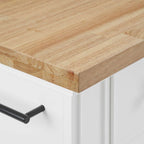Julia Wood Top Island W/X-Back Stools KF30067WH-WH