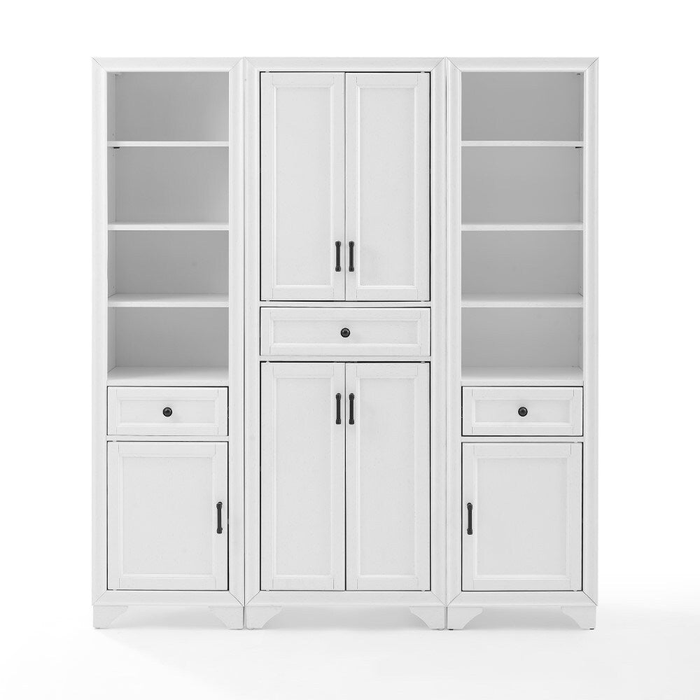 Tara 3 Piece Pantry Set KF33006WH in Distressed White