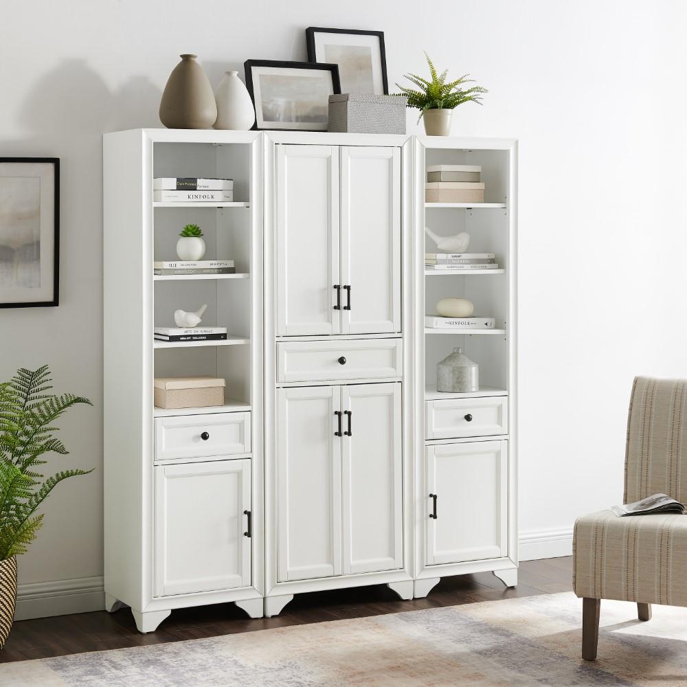 Tara 3 Piece Pantry Set KF33006WH in Distressed White