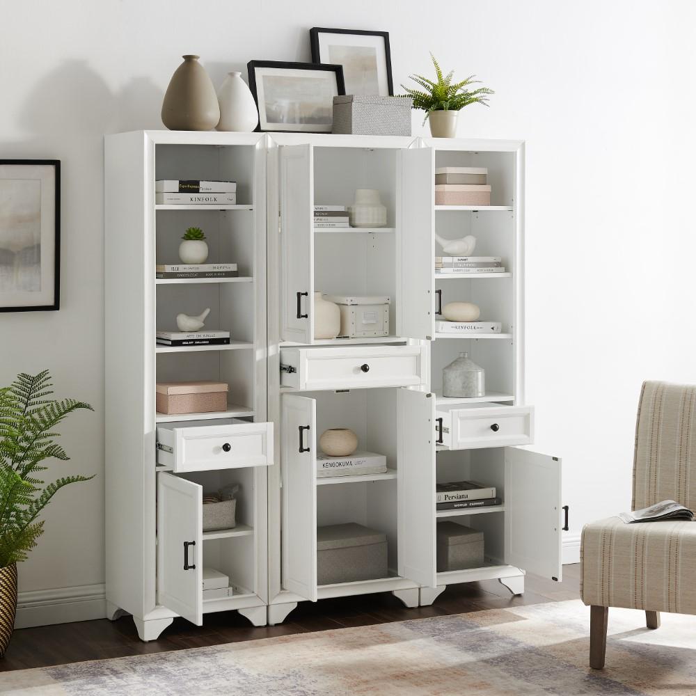 Tara 3 Piece Pantry Set KF33006WH in Distressed White