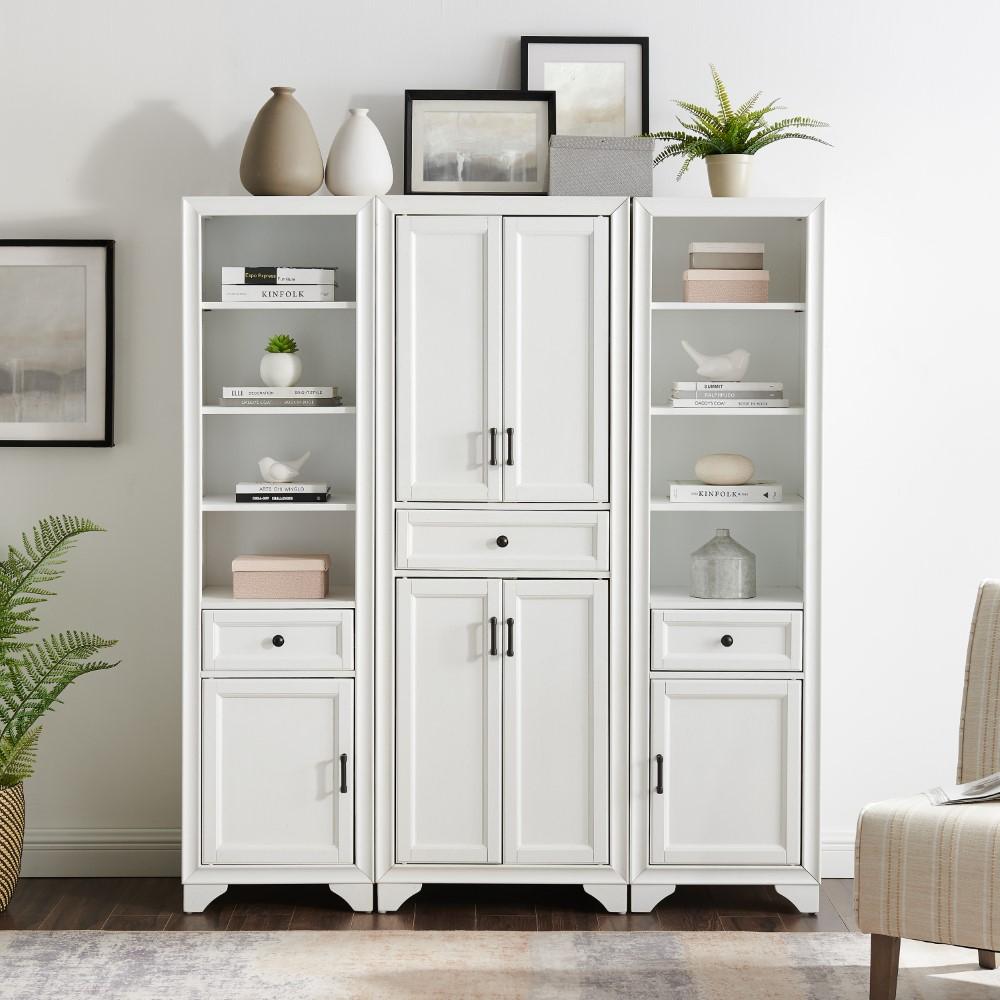 Tara 3 Piece Pantry Set KF33006WH in Distressed White