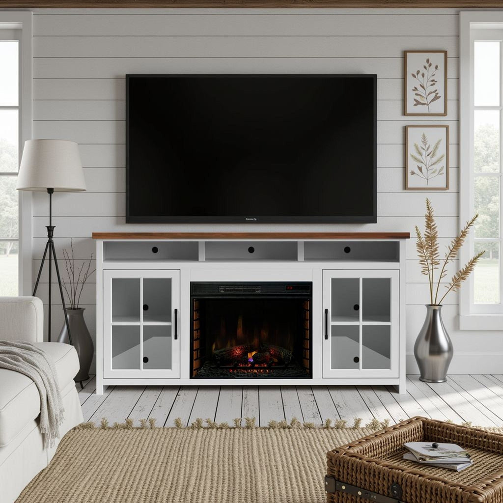 Hampton 74in Fireplace TV Stand HT5110.BJW