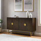 Blair Sideboard CF4220-BR in Dark Brown/Gold