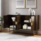 Blair Sideboard CF4220-BR in Dark Brown/Gold