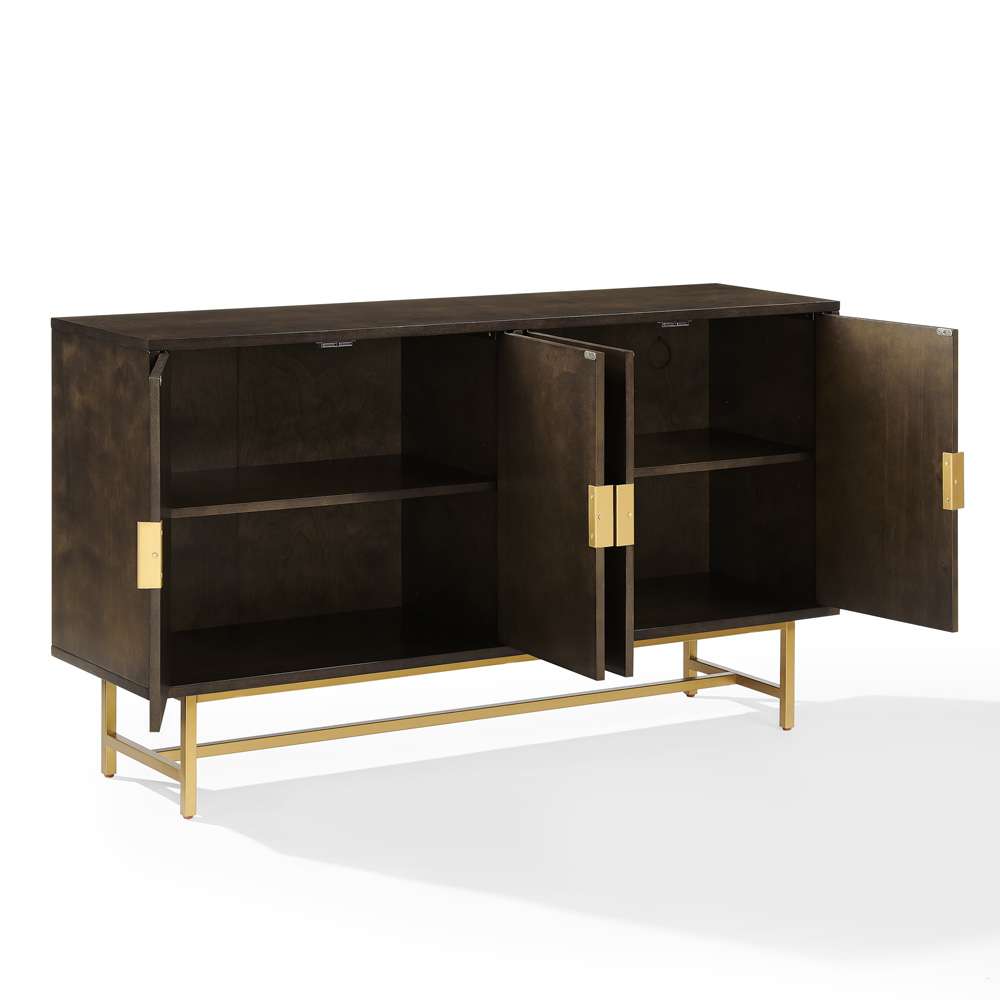 Blair Sideboard CF4220-BR in Dark Brown/Gold