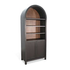 Arched Display Cabinet with Doors 2116BL in Black