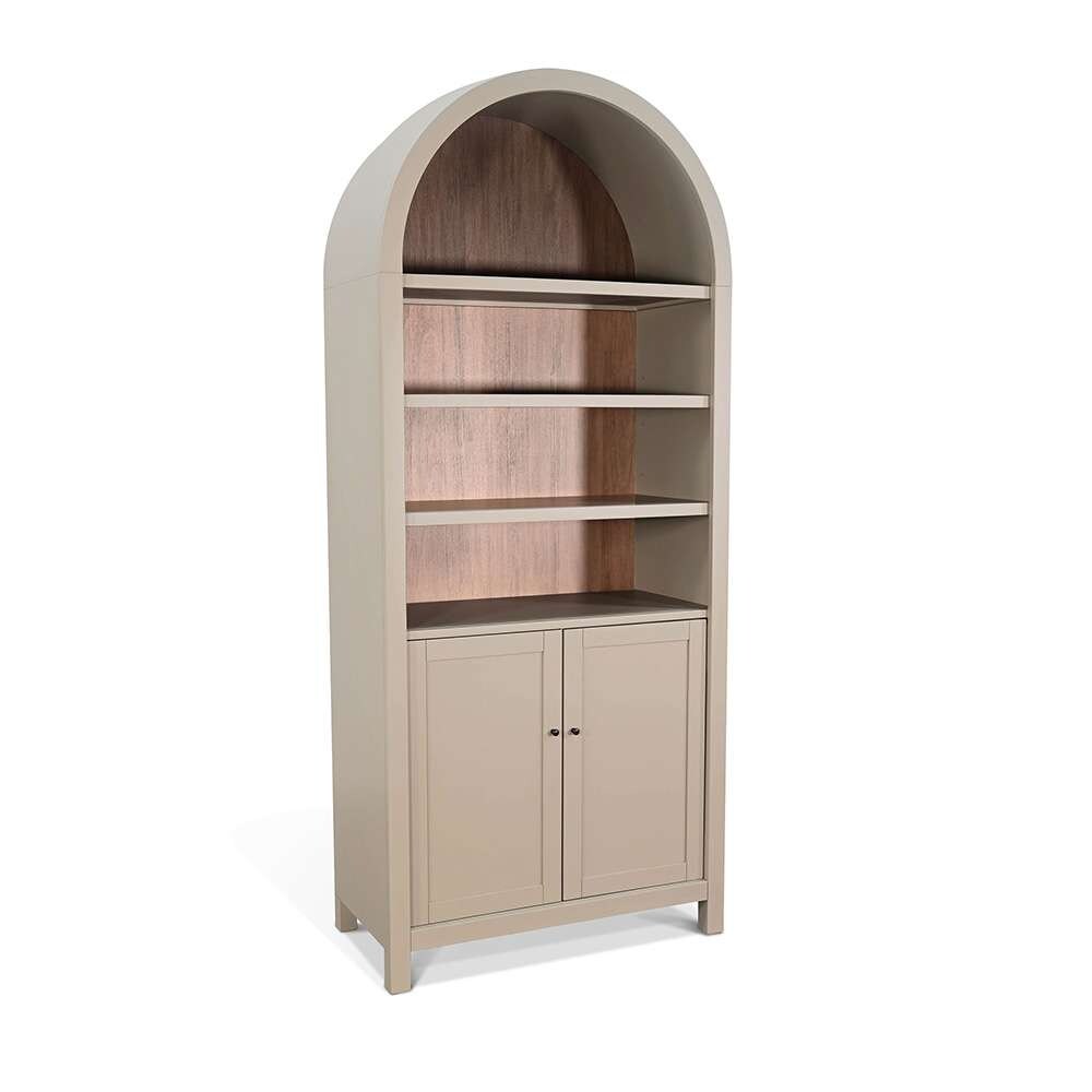 Arched Display Cabinet with Doors 2116PV in Pavestone