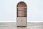Arched Display Cabinet with Doors 2116PV in Pavestone