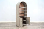 Arched Display Cabinet with Doors 2116PV in Pavestone