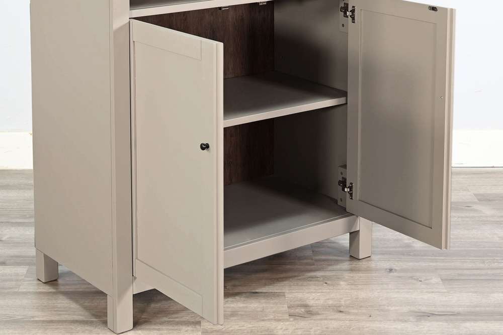 Arched Display Cabinet with Doors 2116PV in Pavestone