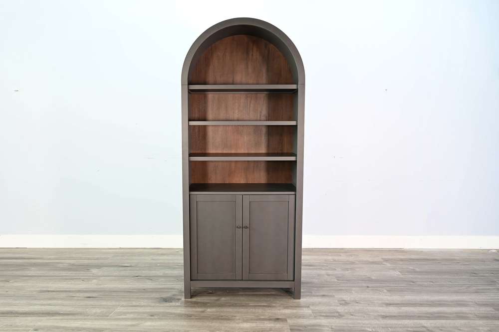 Arched Display Cabinet with Doors 2116UB in Urban Bronze