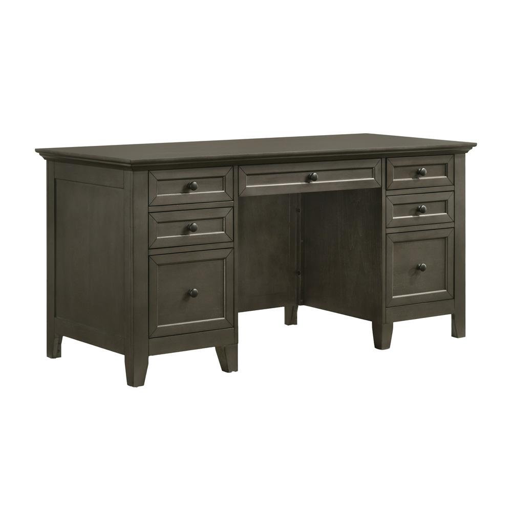 Intercon Furniture San Mateo 62 Executive Desk in Gray