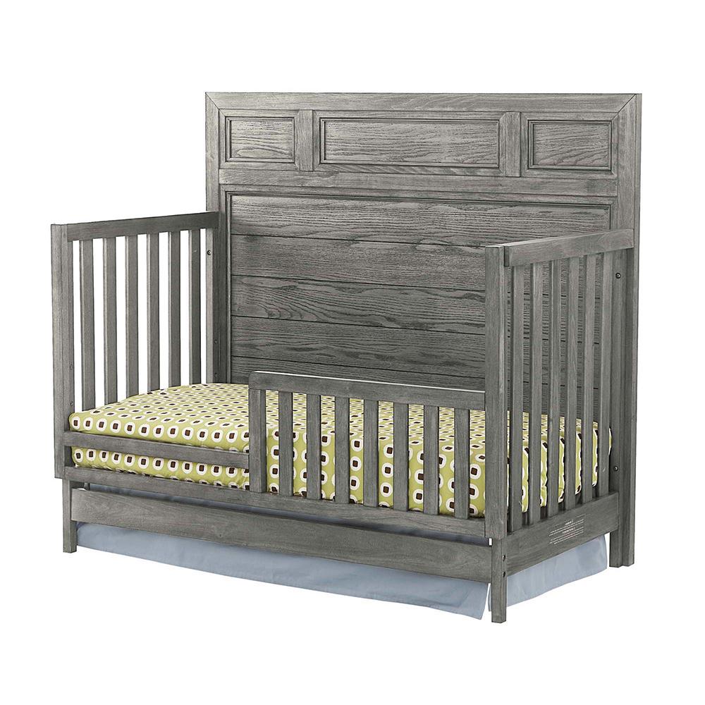 Foundry Flat Top Convertible Crib FN-CR-2701NR-BPT in Brushed Pewter