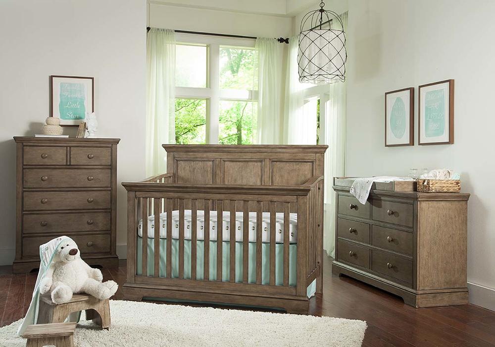 Hanley Convertible Crib HN-CR-2601NR-CAS in Cashew