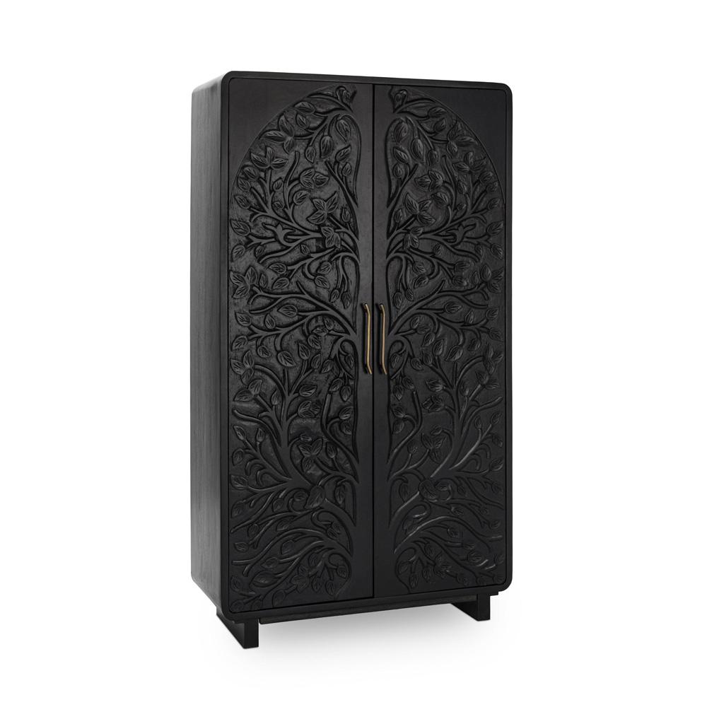 Albero Mango Wood Cabinet 52010964 in Black