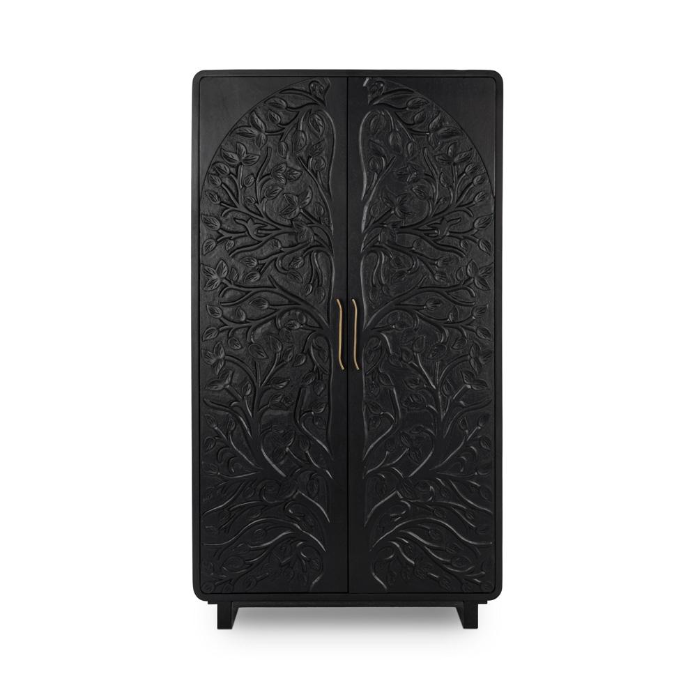Albero Mango Wood Cabinet 52010964 in Black