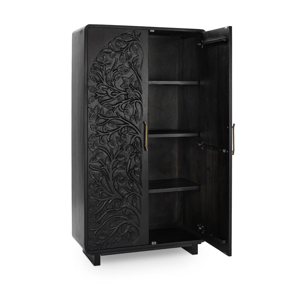 Albero Mango Wood Cabinet 52010964 in Black