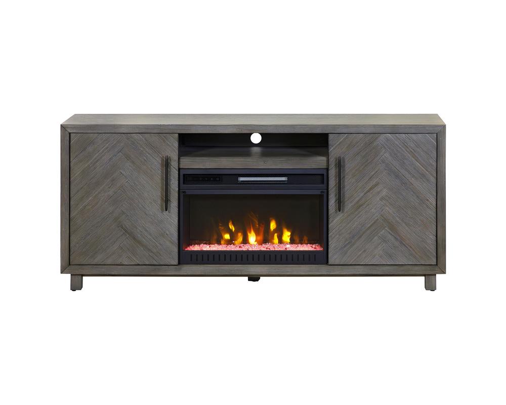 Palisades 67in Fireplace Console IMPA370FP in Gray