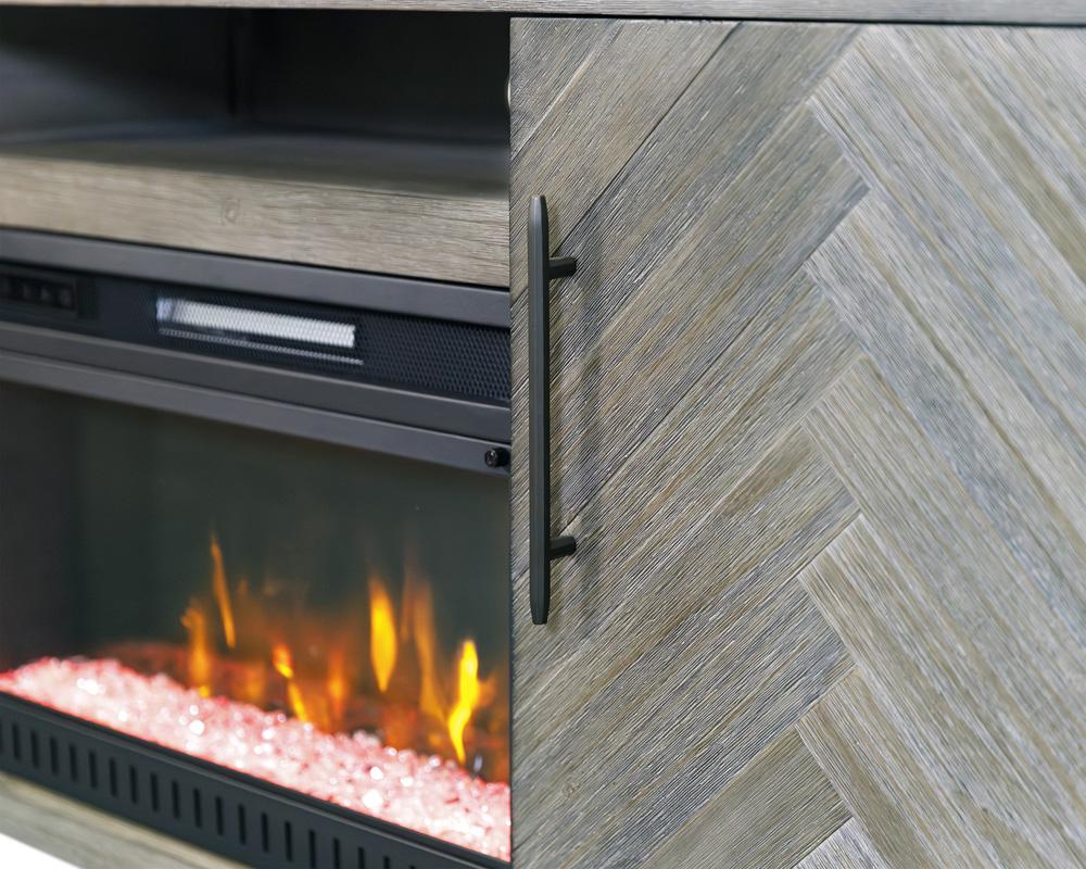 Palisades 67in Fireplace Console IMPA370FP in Gray