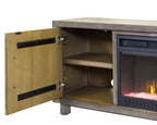 Palisades 80in Fireplace Console IMPA380FP in Gray