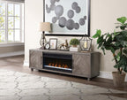 Palisades 80in Fireplace Console IMPA380FP in Gray