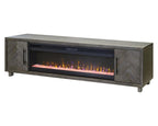 Palisades 96in Fireplace Console IMPA396FP in Gray